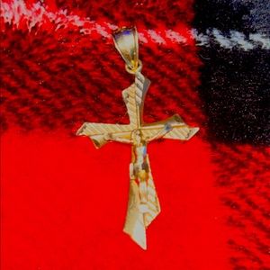 10 KT Solid Gold Cuf Cross